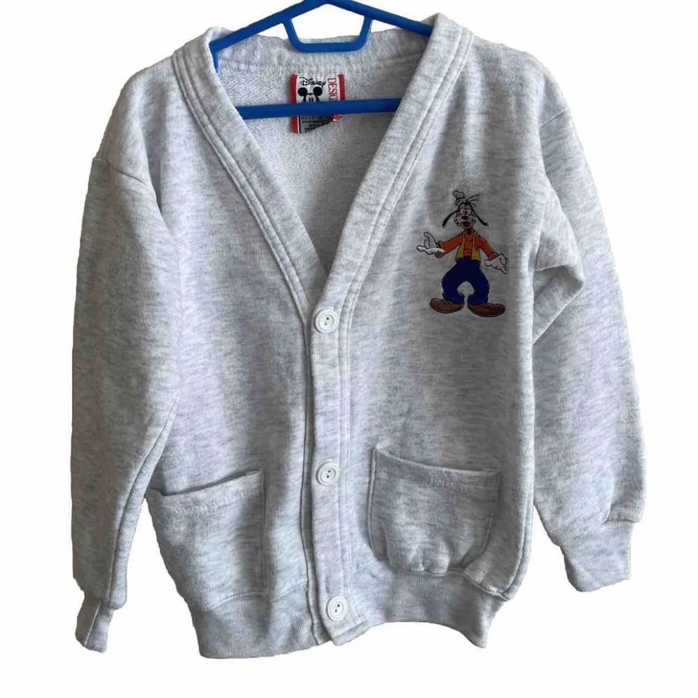 Vintage Disney Designs Baby Goofy Cardigan Sweater Sweatshirt Embroidered S WDW
